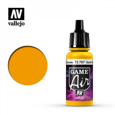 Золотисто-жовтий. Фарба водорозчинна акрилова 17 мл. VALLEJO Game Air 72707, фото 1