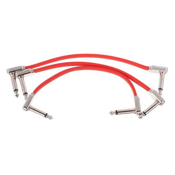 Ernie Ball Red Flat Ribbon Patch Cable 6"