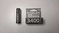 Аккумулятор Rablex 18650 Li-Ion 3400mAh, выпуклый плюс