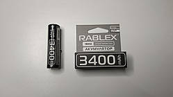 Акумулятор Rablex 18650 Li-Ion 3400mAh, опуклий плюс