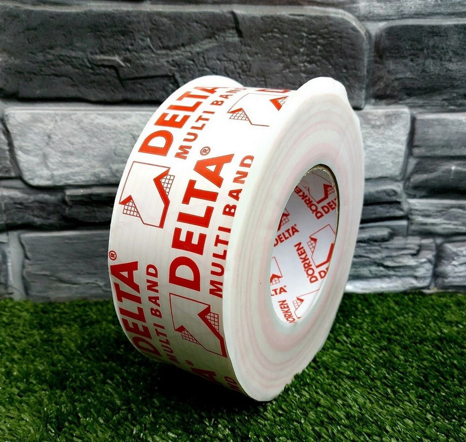 Скотч універсальний для проклеювання гідро/пароізоляційних плівок Dorken DELTA MULTI BAND M 60 (60мм × 25м), фото 1
