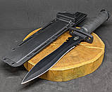 Тактичний ніж Columbia великий мисливський туристичний ніж, бойовий армійський ніж для виживання Чорний 2338A, фото 6