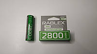 Аккумулятор Rablex 18650 Li-Ion 2800mAh, выпуклый плюс