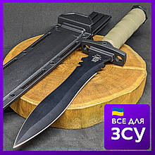 Тактичний ніж Columbia великий мисливський туристичний ніж, бойовий армійський ніж для виживання Зелений 2338B