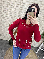 Роскошный женский базовый свитер, ткань "Машинная вязка" 46, 48 размер 46