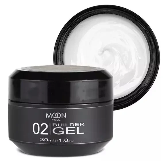 Моделюючий гель Moon Full Builder Gel 02, білий, 30 мл