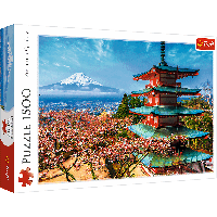 Пазли "Вид на гору Фудзіяма, Японія" Trefl 1500 елементів 26132