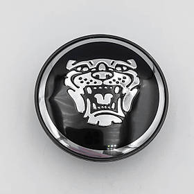 Ковпачки (заглушки) в литі диски JAGUAR (Ягуар) 59 мм Чорні