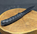 Тактичний ніж Columbia великий мисливський туристичний ніж, бойовий армійський ніж для виживання Чорний 2632, фото 7