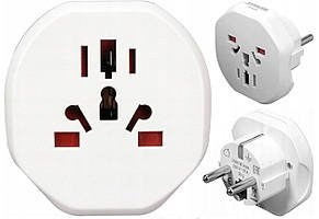 Перехідник Мережевий 10 А до 250 В EU White (72440)