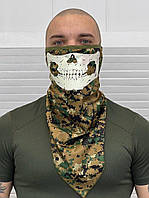 Мужской бафф бандана на лицо тактическая, Бафф для лица тонкий, шарф маска на лицо, бафф военный пиксель