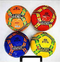 Мяч футбольный 4 вида, 300-320 грамм, мягкий PVC, резиновый баллон, размер №5, C55994