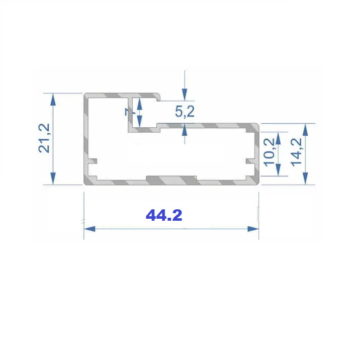 Алюмінієвий рамковий профіль ЗОЛОТО РОЖЕВЕ БРАШ