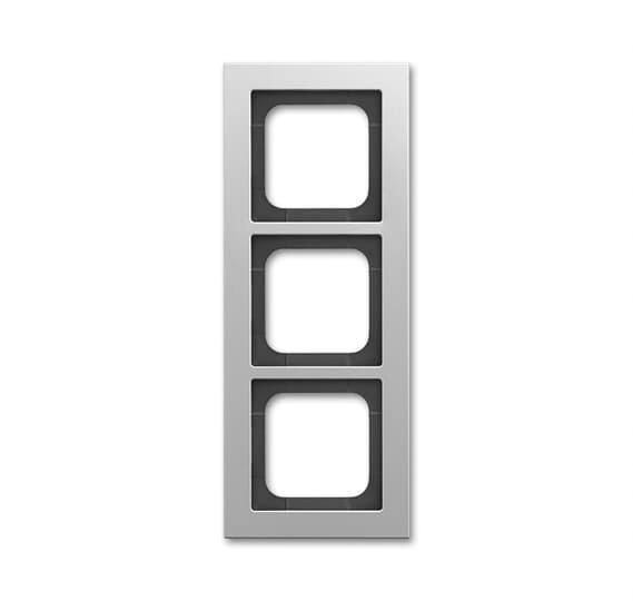 Рамка 3 посту ABB Busch Jaeger Axcent 1723-276-500 Метал Титан (2CKA001754A4700)