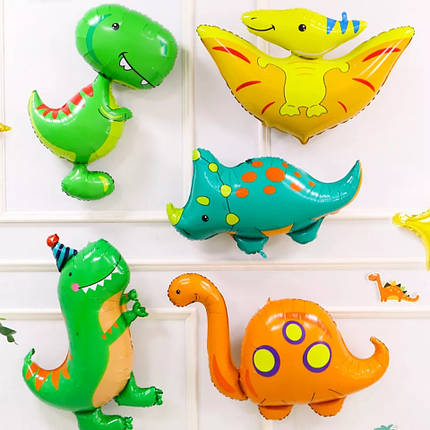 Набір з кульок Веселі Динозаврики, фото 1