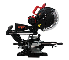 Пила торцювальна GTM HM1245 1800Вт, 305*30мм, 3800об/хв, з протяжним механізмом і лазером, фото 2