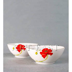 ALF 55-008 Набір з 2-ух салатників ''Маки'' 15*14,5*6см