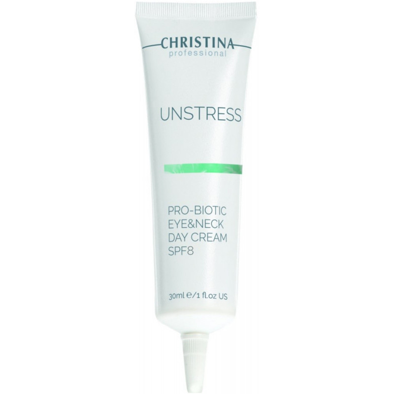 Денний крем для очей і шиї SPF 8 Christina Unstress Probiotic Day Cream Eye&Neck SPF 8 30 мл