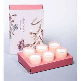 WD-01/2 Н-р з 6 свічок аром. "Мімоза і троянди" в под. кор.