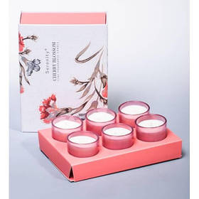 WD-03/2 Н-р з 6 свічок аром. "Квітуча вишня" в под. кор.