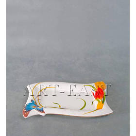 ALF 55-058 Тарілка квадратна ''Тюльпани'' 22см