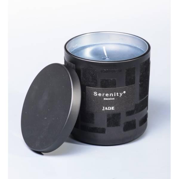WD-22/3 Свічка аром. "Jade Black" у флок. склі