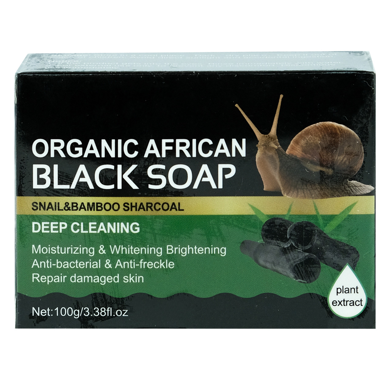Мыло ручной работы Wokali Organic African Black Soap с муцином улитки и бамбуковым углем 100 г - фото 8 - id-p1795835349