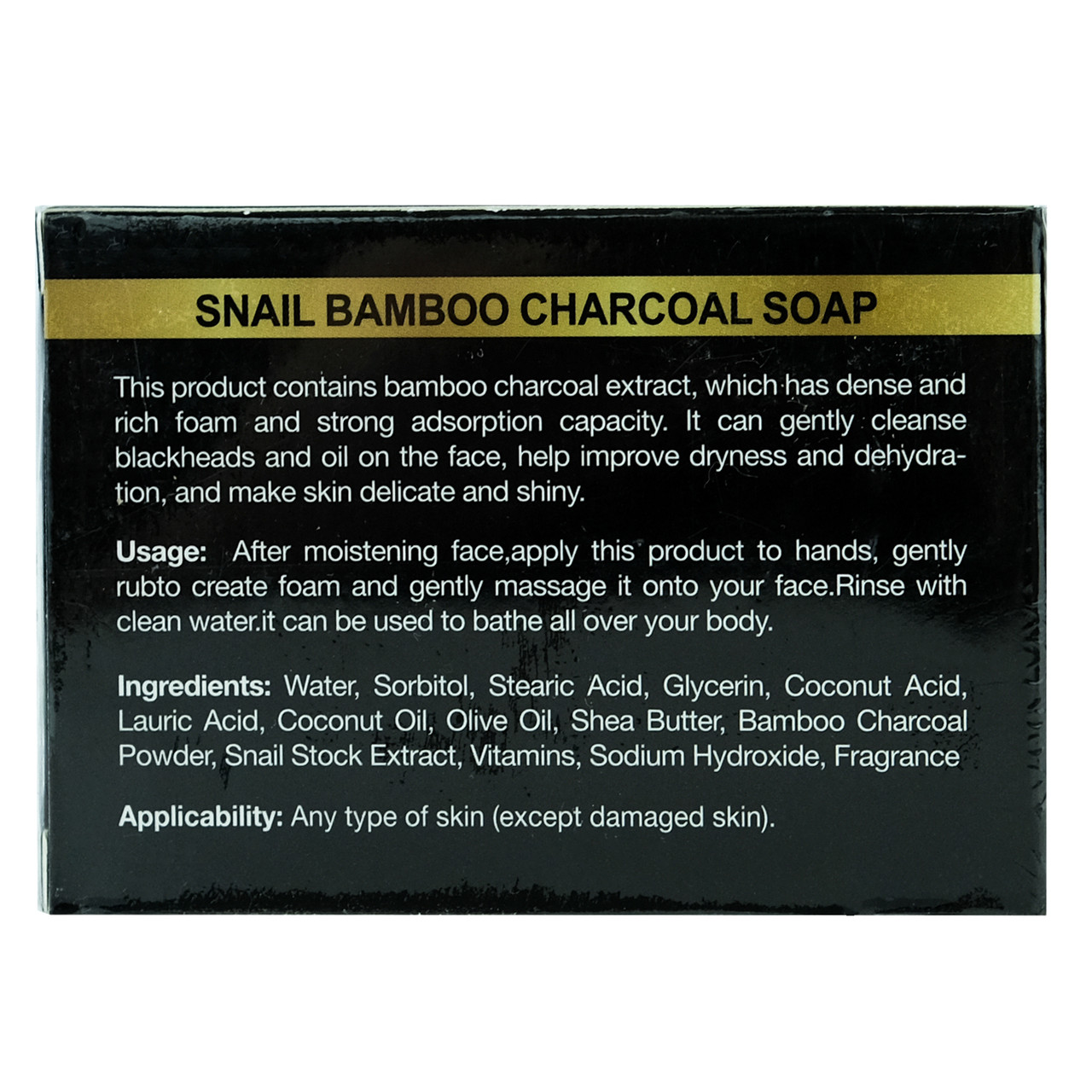 Мыло ручной работы Wokali Organic African Black Soap с муцином улитки и бамбуковым углем 100 г - фото 9 - id-p1795835349