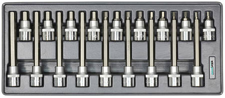 Набір головок зі вставкою Hex 1/2" Н5-Н19 18од Whirlpower AN-SK56, фото 1