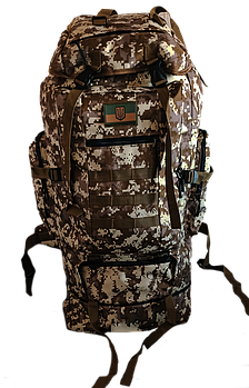 Большой транспортировочный рюкзак 100 л Коричневий піксель