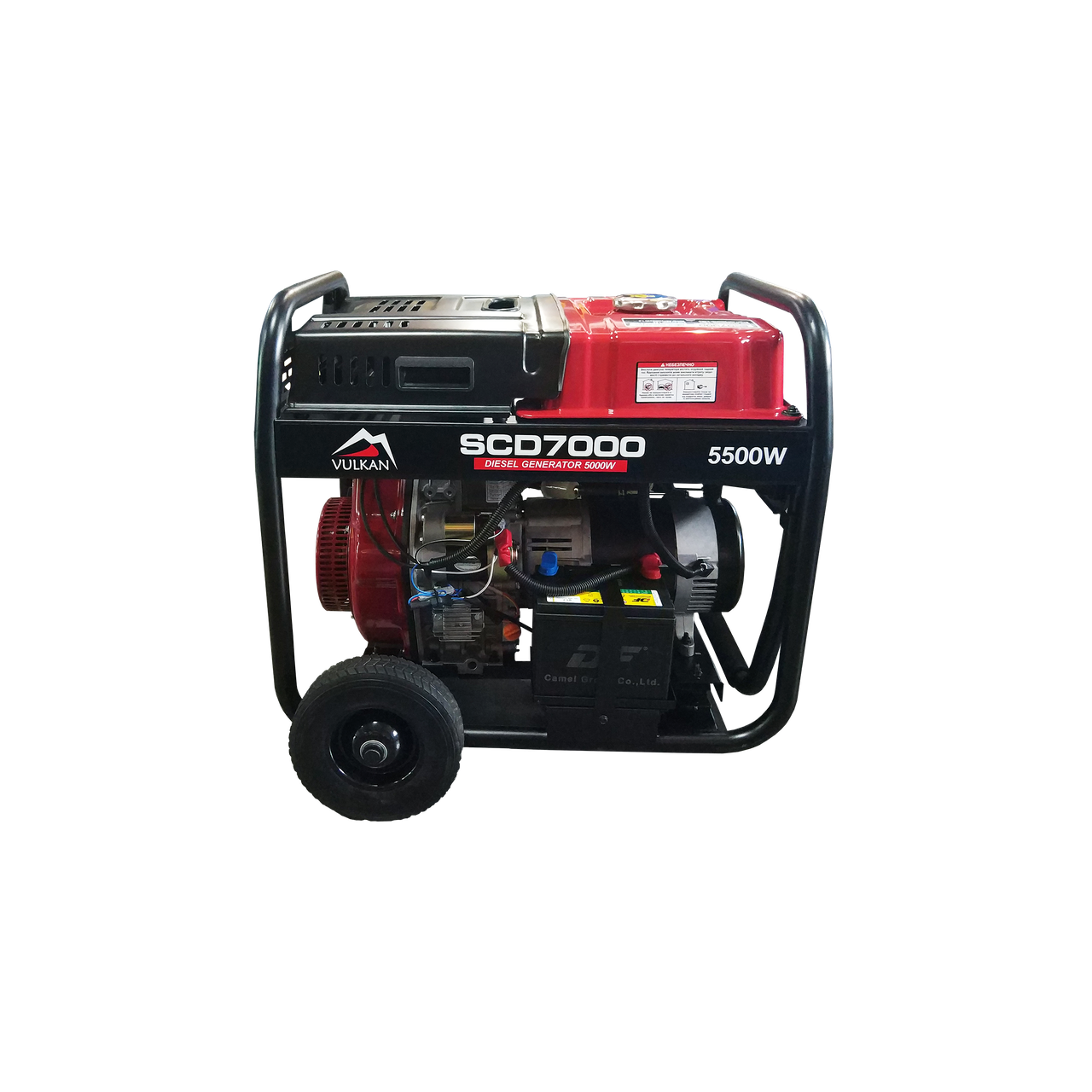 Генераторна установка VULKAN SCD7000 дизель 3ф 5,0 кВт ел. старт, бак18л, колеса