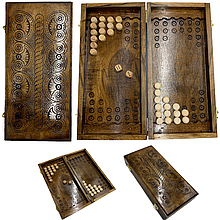 Нарди дерев'яні ручної роботи нарди різьблені нарди на подарунок Newt Backgammon 3