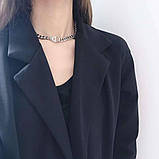 Чокер ланцюжок Діор покриття срібло 925 / Брендова підвіска Діор/Dior посріблення, фото 2