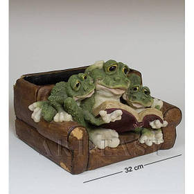 GG-4425 MC Кашпо "Жаби в кріслі" (Sealmark)