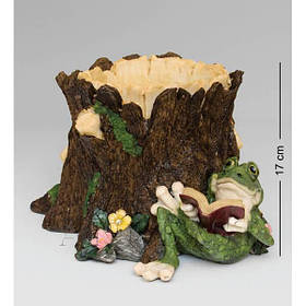GG-4429 MC Кашпо "Пень з жабою" (Sealmark)