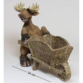 GG-4734 MF Кашпо "Лось з тачкою" (Sealmark)