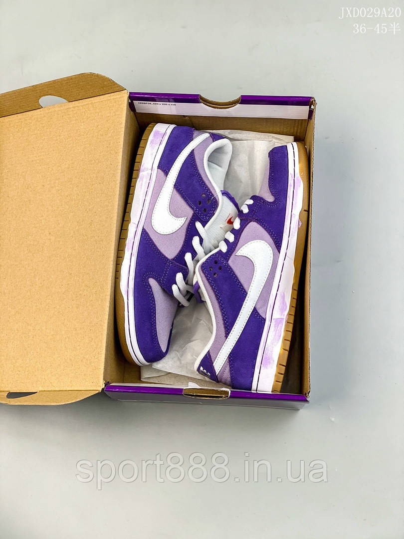 Eur36-45 Nike SB Dunk Low Unbleached Pack  Lilac Purple чоловічі жіночі кросівки, фото 1