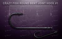 Крючки Crazy Fish Round Bent Joint Hook №1 RBJH-1 10шт