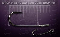 Крючки Crazy Fish Round Bent Joint Hook №10 RBJH-10 15шт