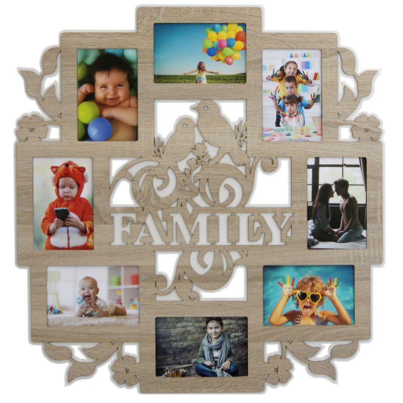 Фоторамка "Family" на 8 фото 58х61 см