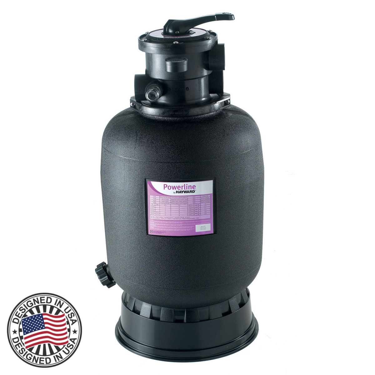 Фільтр для басейну Hayward PowerLine 81103 (D511) з верхнім клапаном, продуктивність - 10,0 м3/год