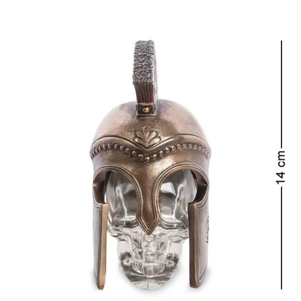 Статуетка Флакон '' Спартанський шолом на скляному черепі '' WS-1027 Veronese - фото 1 - id-p1795833197