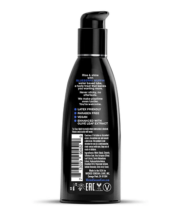 Оральний лубрикант зі смаком чорничного мафіну Wicked Aqua Blueberry Maffin, фото 2