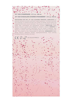 Набір лубрикантів System JO Sweet&Bubbly — Shampagne & Chocolete Covered Strawberry 2x60 мл, фото 2