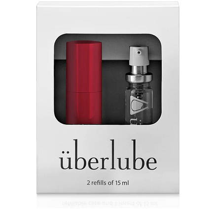Преміумлубант 3-в-1 на силіконовій основі Uberlube Good-to-Go Red (15 мл) + кейс, фото 4
