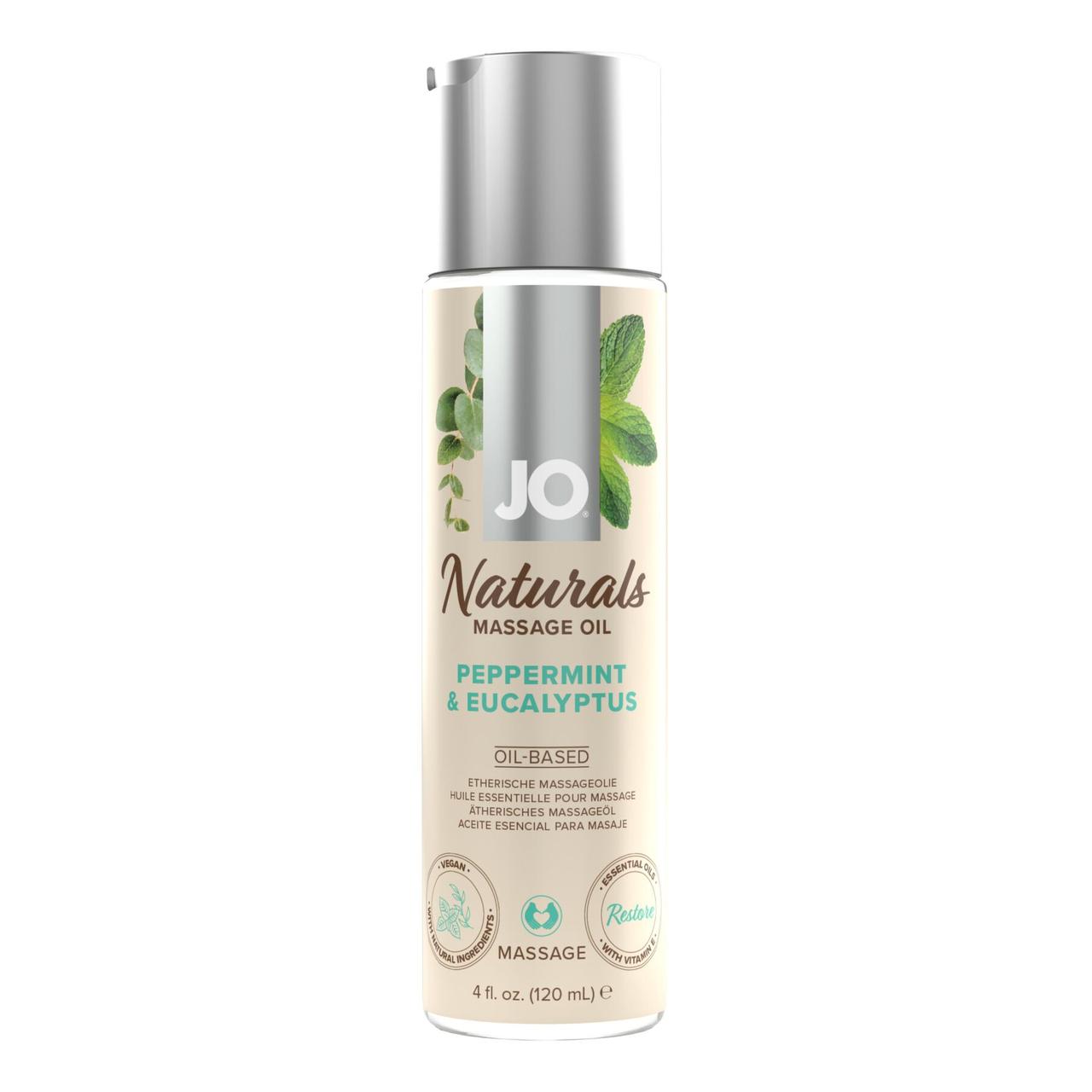 Масажна олія System JO Naturals Massage Oil Peppermint & Eucalyptus, 120 мл