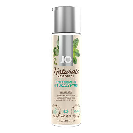 Масажна олія System JO Naturals Massage Oil Peppermint & Eucalyptus, 120 мл, фото 1