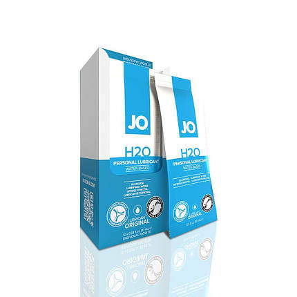 Набір лубрикантів Foil Display Box JO H2O Lubricant Original, 12 x 10 мл, фото 1