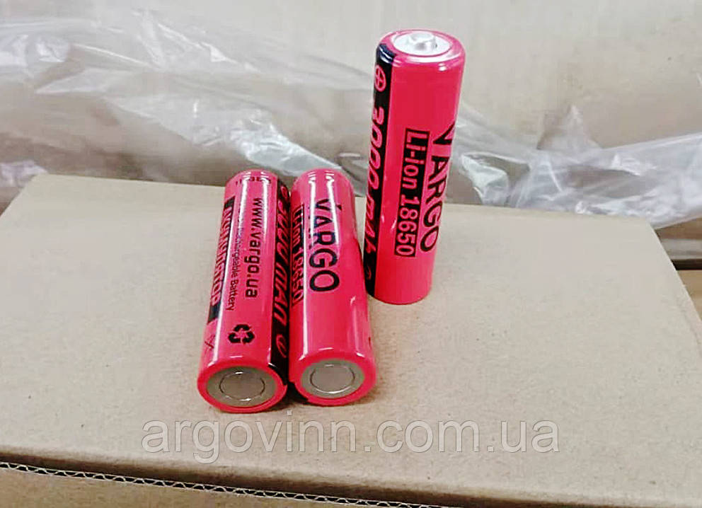 Акумулятор 18650 Li-FePO4 VARGO 3,7V 1200mAh