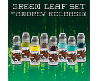 Набір фарб World Famous Ink - Andrey Kolbasin Green Leaf Set - 8x30ml